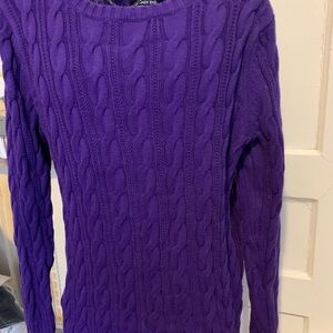 Woman’s Size M/T Lands End Cable Knit Sweater!!